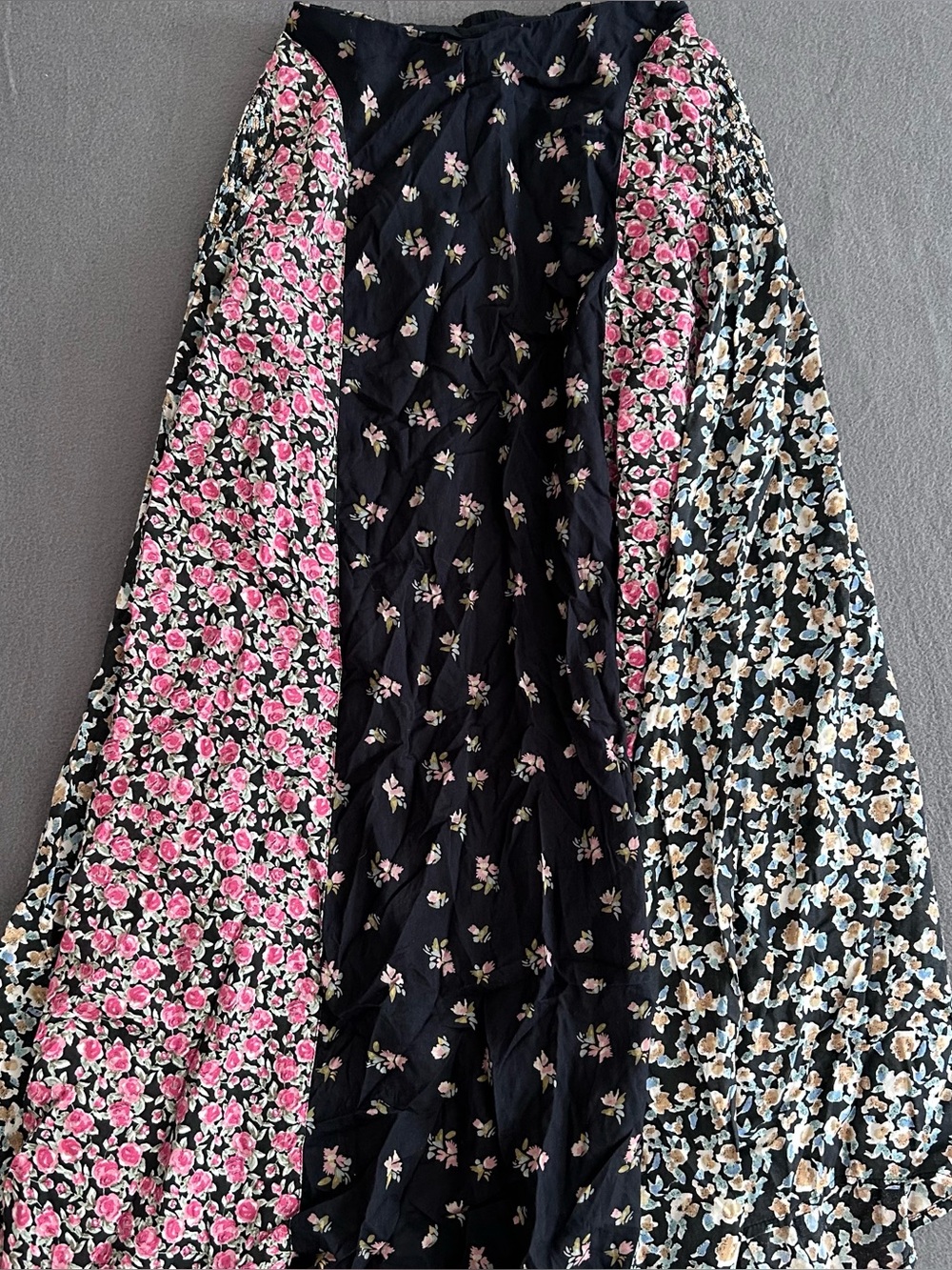 Free People Womens Kaia Maxi Skirt Size XS Whimsigoth Floral Mixed Print Boho
